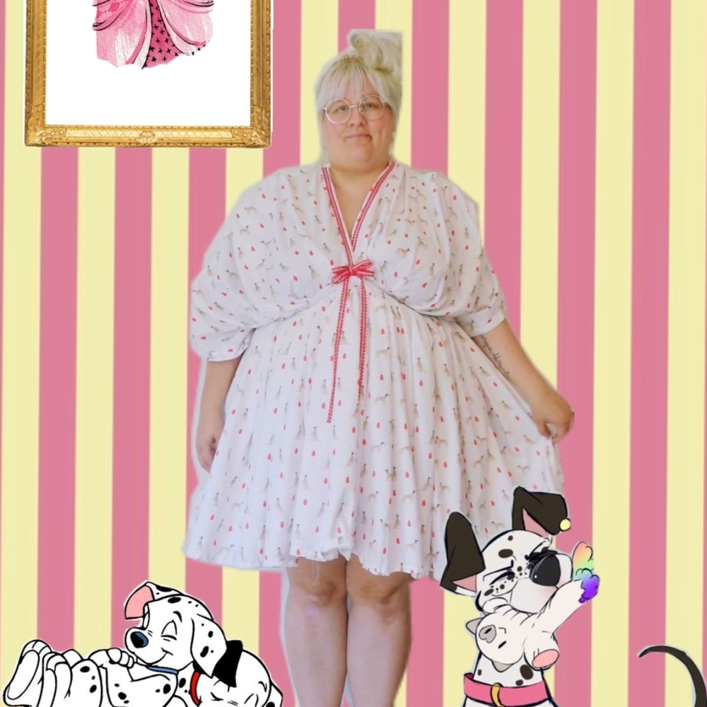 White and Pink Kids Dress